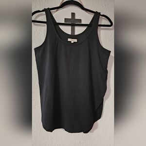 Madewell blk Open side slit tank top